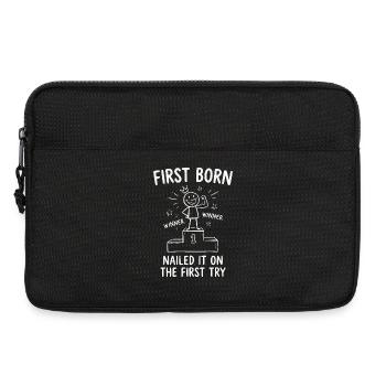  irst Born Nailed It On First Try Funny Sibling - Laptoptasche 13" - Schwarz - Vorne