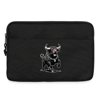 Bitcoin Bull Red Laser Eyes Crypto Bull Run - Laptop bag 13" - black - Front