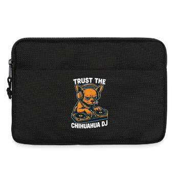 Chihuahua DJ Retro Turntables Kopfhörer Geschenk - Laptoptasche 13" - Schwarz - Vorne