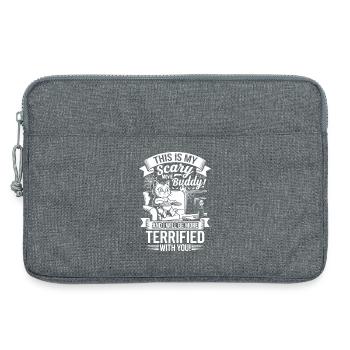 Scary Cat Cuddly Friend - Laptop bag 13" - heather grey - Front