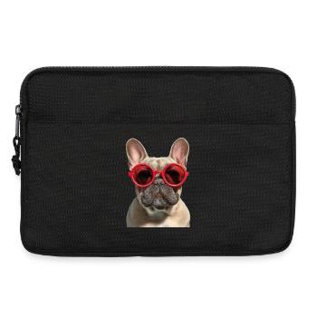 Französische Bulldogge Bouledogue français - Sacoche pour ordinateur portable 13 pouces - noir - Devant