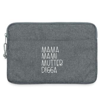 Mom Mommy Mom Digga - Laptop bag 13" - heather grey - Front