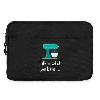 La vie, c’est ce que tu fais - Sacoche pour ordinateur portable 13 pouces - noir - Devant
