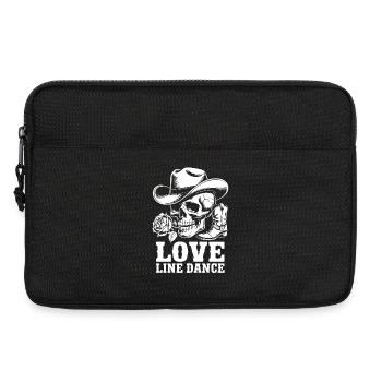 Skeleton Cowboy Line Dance - Laptop bag 13" - black - Front