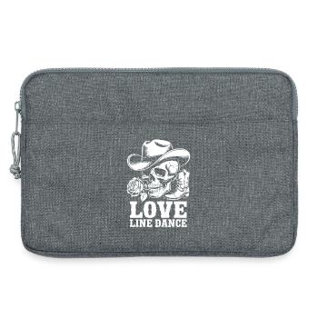Skelett Cowboy Line Dance - Laptoptasche 13" - Grau meliert - Vorne