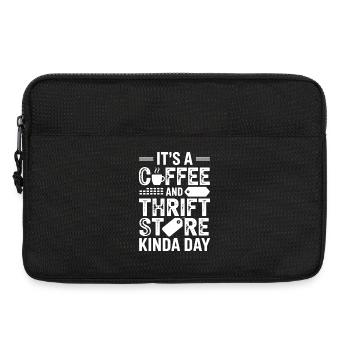 Tag des Kaffee-Secondhand-Ladens - Laptoptasche 13" - Schwarz - Vorne