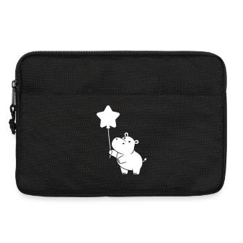 Nilpferd Stern Ballon Silhouette - Laptoptasche 13" - Schwarz - Vorne