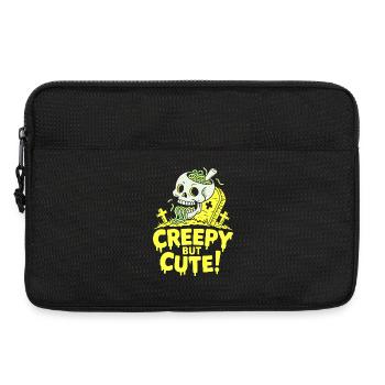 Creepy but Cute Skull Glow - Laptop bag 13" - black - Front