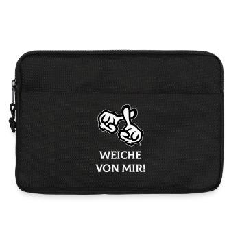 Éloignez-vous de moi ! (Croix / Bible / Religion / NEG2C) - Sacoche pour ordinateur portable 13 pouces - noir - Devant