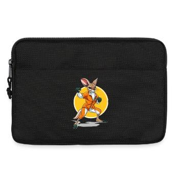 Häschen im Anzug Karateaktion - Laptoptasche 13" - Schwarz - Vorne