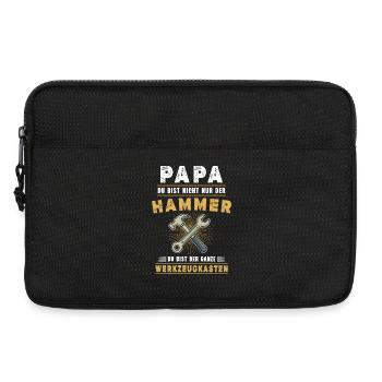 Papa – Du bist nicht nur der Hammer | Lustiges Vat - Laptoptasche 13" - Schwarz - Vorne