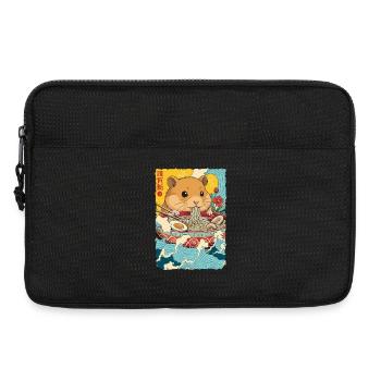 Hamster Ramen Nouilles, Art japonais Anime - Sacoche pour ordinateur portable 13 pouces - noir - Devant