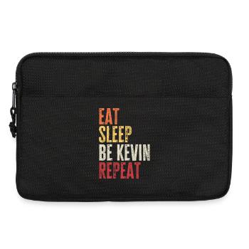 Mange, dors Be Kevin, répète le nom rétro - Sacoche pour ordinateur portable 13 pouces - noir - Devant