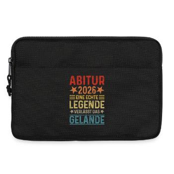 Abitur 2026 Eine Legende verlässt das Gelände Abi - Laptoptasche 13" - Schwarz - Vorne