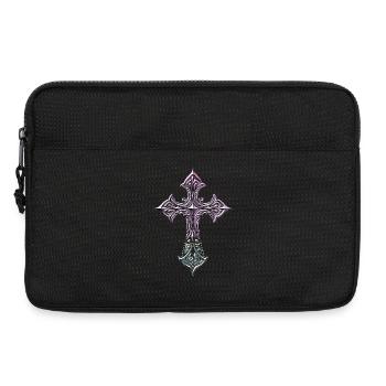 Iridescent Filigree Cross - Laptop bag 13" - black - Front