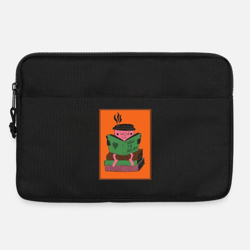 Coffee Reading Time - Relaxed Reading - Laptop bag 13" - black