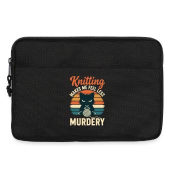 Stricken lässt mich weniger mörderisch fühlen, lustiges Basteln De - Laptoptasche 13" - Schwarz - Vorne