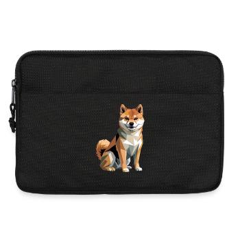 Geometric Shiba Inu Dog - Laptop bag 13" - black - Front