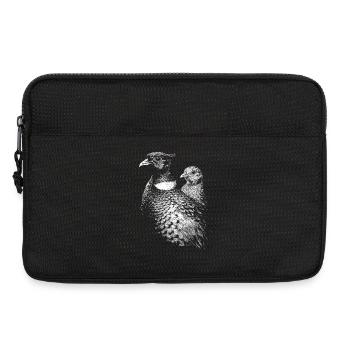 Faisan et poule - Sacoche pour ordinateur portable 13 pouces - noir - Devant