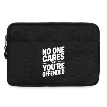Es interessiert niemanden, dass du beleidigt bist - Laptoptasche 13" - Schwarz - Vorne