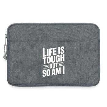 La vie est dure Moi aussi - Sacoche pour ordinateur portable 13 pouces - gris chiné - Devant