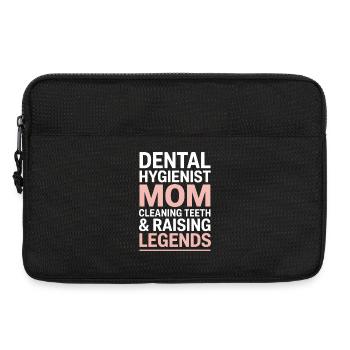 Dental Hygienist Mom - Proud RDH Mother Gift - Laptop bag 13" - black - Front
