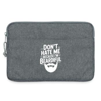 Hass mich nicht, weil ich bärtig bin - Laptoptasche 13" - Grau meliert - Vorne