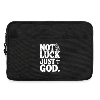 Not Luck Just God - Laptop bag 13" - black - Front