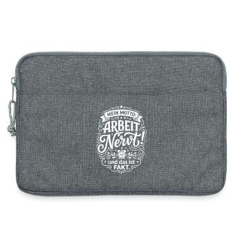 Mon travail de devise est agaçant et drôle à dire - Sacoche pour ordinateur portable 13 pouces - gris chiné - Devant