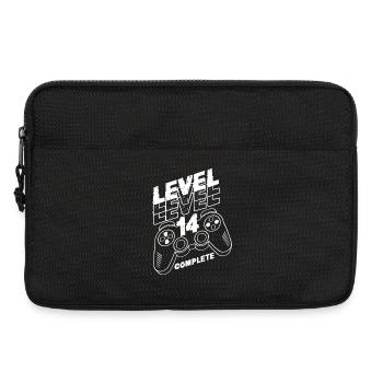 Level 14 Vollendet – Controller Sieg Geburtstag - Laptoptasche 13" - Schwarz - Vorne