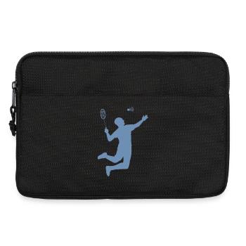 Minimalistisches Badminton Silhouette Design - Laptoptasche 13" - Schwarz - Vorne