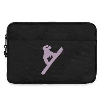 Silhouette de snowboarder Sport d’hiver Neige - Sacoche pour ordinateur portable 13 pouces - noir - Devant