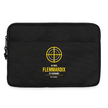 Je suis Flemardix et j’assume - Sacoche pour ordinateur portable 13 pouces - noir - Devant