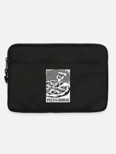 Pizza Junkie Slice Graphic - Laptop bag 13" - black