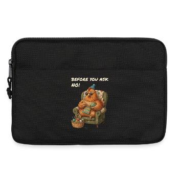 Drôle de dicton, le crochet du poulet - Sacoche pour ordinateur portable 13 pouces - noir - Devant