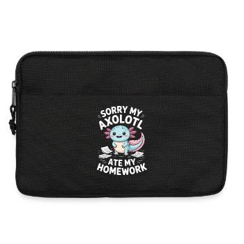 Axolotl Ate My Homework - Laptop bag 13" - black - Front
