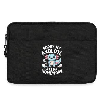 Axolotl Homework Apology - Laptop bag 13" - black - Front