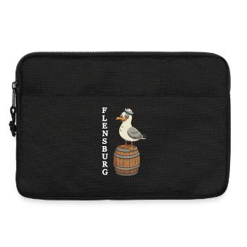 Flensburg Möwe Betrunken - Laptoptasche 13" - Schwarz - Vorne
