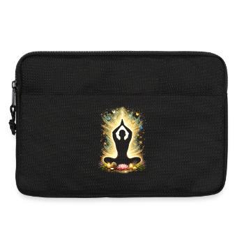 Yoga Pleine Conscience Énergie Conception de Silhouettes - Sacoche pour ordinateur portable 13 pouces - noir - Devant