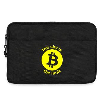 Bitcoin Yellow Sky Motif - Laptop bag 13" - black - Front
