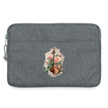 Geige Violine - Laptoptasche 13" - Grau meliert - Vorne