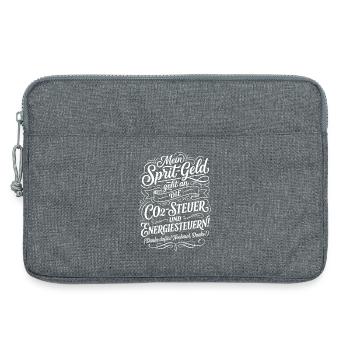Mein Spritgeld geht an die CO2 Steuer - Laptoptasche 13" - Grau meliert - Vorne