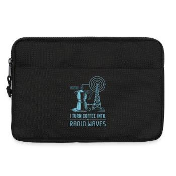 Du café aux ondes radio - Sacoche pour ordinateur portable 13 pouces - noir - Devant