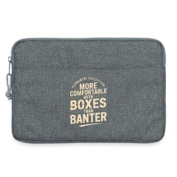 More Comfortable With Boxes Than Banter - Laptop bag 13" - heather grey - Front