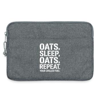 Overnight Oats Müsli Cereals Sleep Repeat - Laptoptasche 13" - Grau meliert - Vorne
