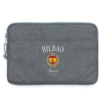 Bilbao Spain Coat of Arms Crown – Travel Souvenir - Laptop bag 13" - heather grey - Front