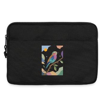 Colorful Bird Lilac Breast Roller Design - Laptop bag 13" - black - Front