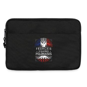 Francais De Racines Polonaises T-Shirt Cadeau H... - Sacoche pour ordinateur portable 13 pouces - noir - Devant