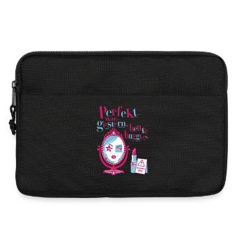 Perfekt war gestern, heute buggt es - Laptoptasche 13" - Schwarz - Vorne