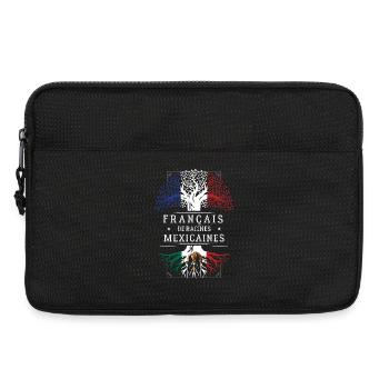 Francais De Racines Mexicaines T-Shirt Cadeau H... - Sacoche pour ordinateur portable 13 pouces - noir - Devant